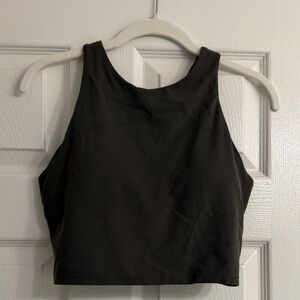 Athleta cropped sports bra dark gray